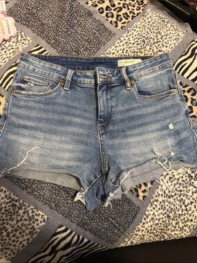 Blank NYC Light Blue Distressed Jean Shorts